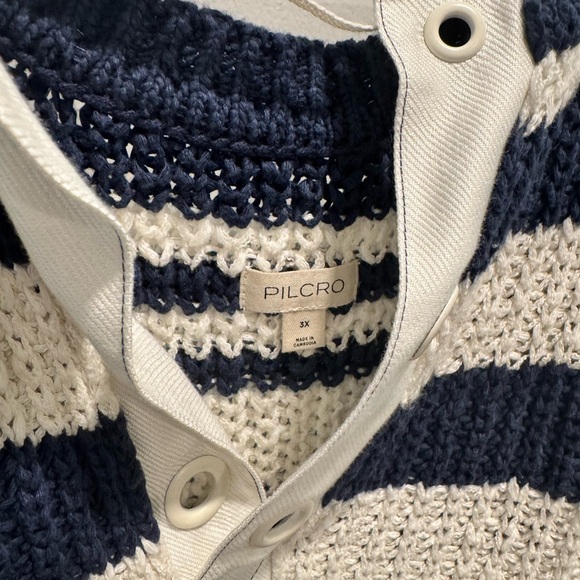 Anthropologie Stripes Knot Bell Sleeve Sweater - Picture 2 of 3